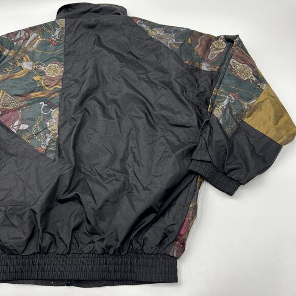 Vintage SLADE black and gold nylon 1990s windbreaker JACKET women’s Size LARGE - Picture 10 of 11